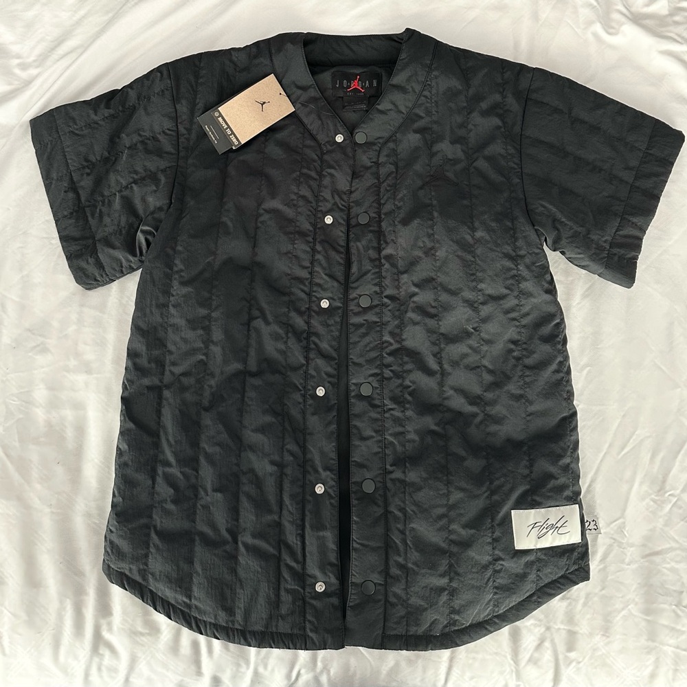 Jordan Black Quilted Snap Jacket